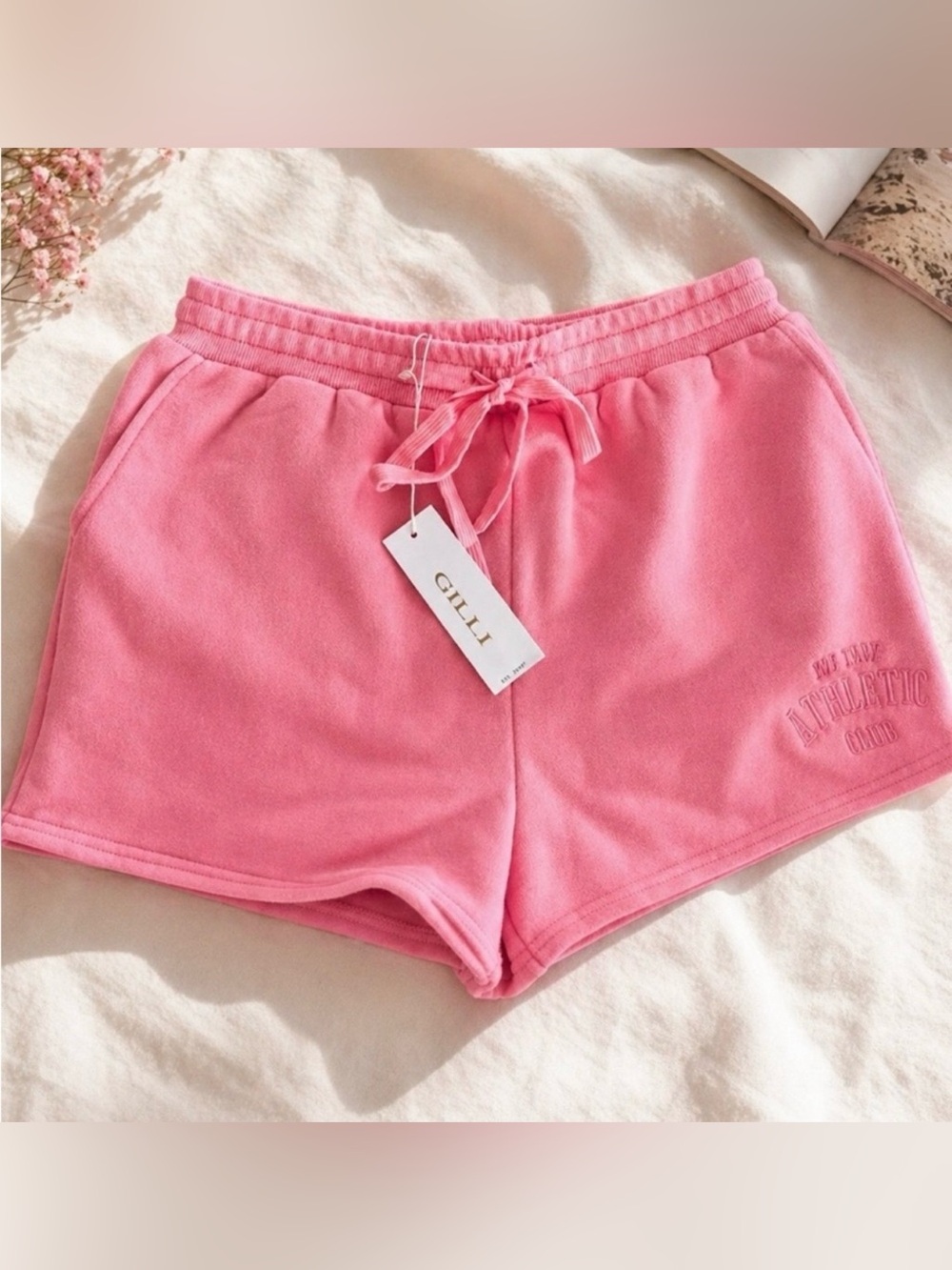 Gilli Hot Pink Fleece Lounge Shorts NWT Size Medium